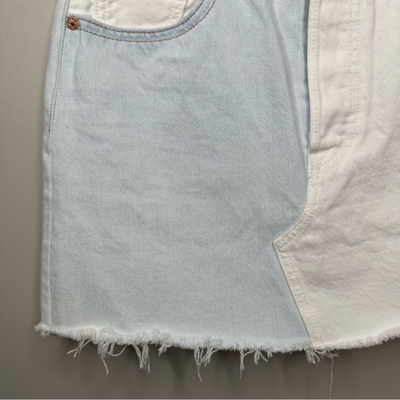 Levi's Denim High-Rise Deconstructed Button Fly Jean Skirt - Picture 10 of 13